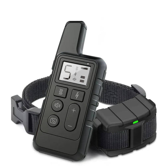 Black Dog Training Collar 500m Control Trainer Device Vibration / Electrostatic pulse / Warning Stop Bark Deterrents - TrendyPet's Zone