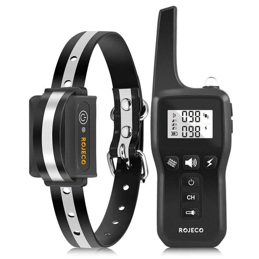 Black Dog Training Collar with 3300FT Remote, IPX7 Waterproof Rechargeable Shock Collar, 3 Safe Training Modes, Adjustable Electronic Collar - TrendyPet's Zone