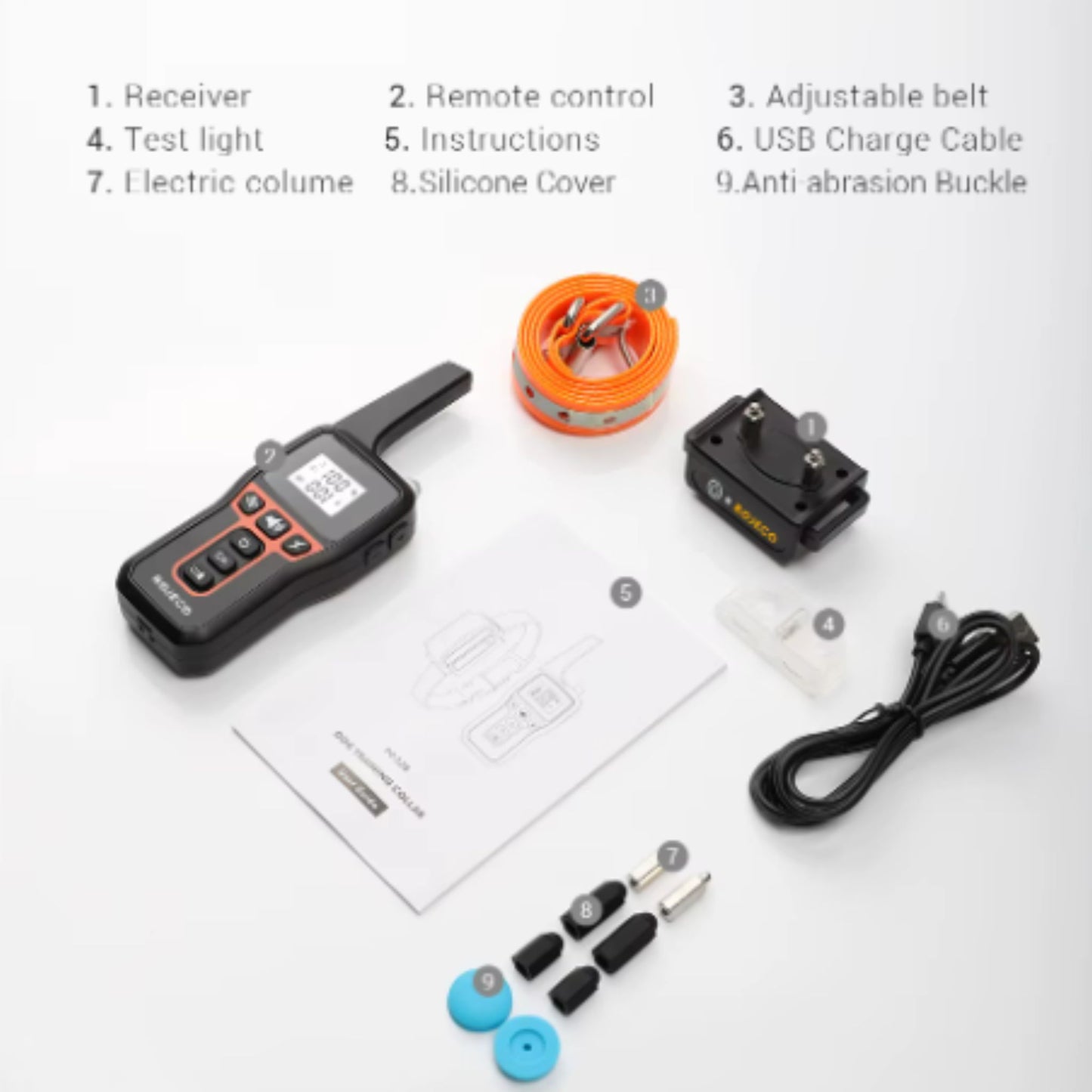 Black Dog Training Collar with 3300FT Remote, IPX7 Waterproof Rechargeable Shock Collar, 3 Safe Training Modes, Adjustable Electronic Collar - TrendyPet's Zone