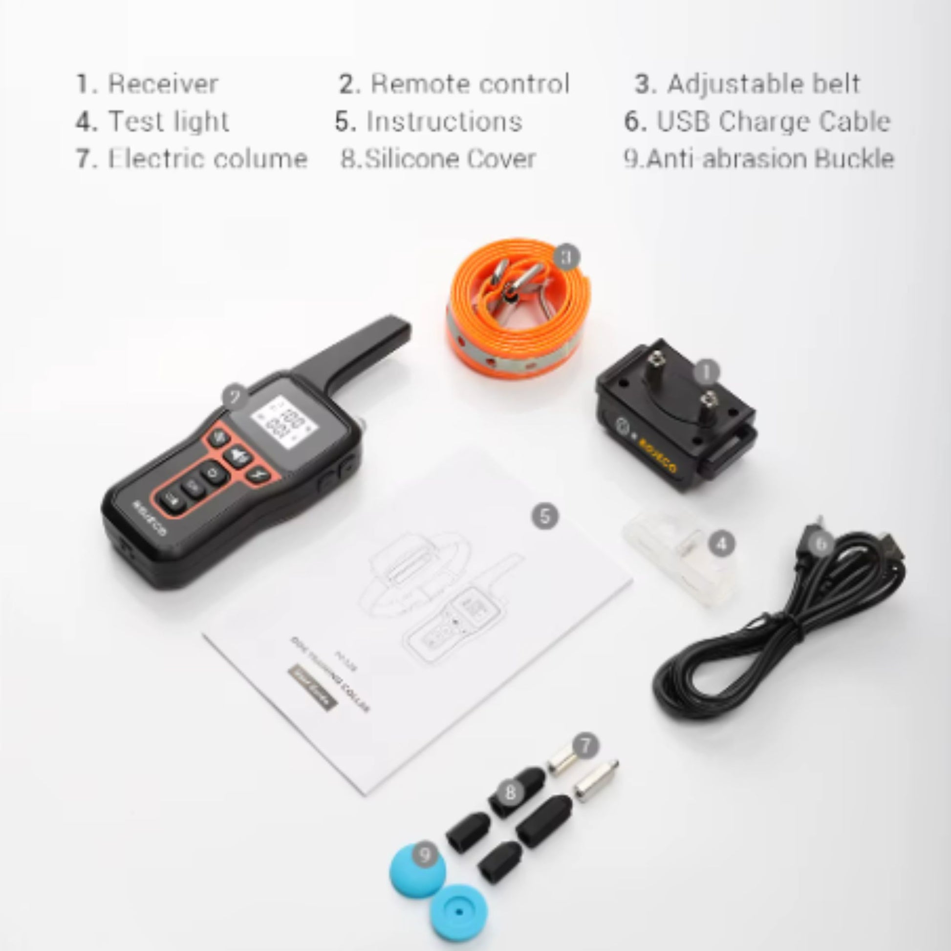Black Dog Training Collar with 3300FT Remote, IPX7 Waterproof Rechargeable Shock Collar, 3 Safe Training Modes, Adjustable Electronic Collar - TrendyPet's Zone