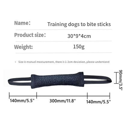 Black durable dog tug toy pillow from TrendyPet's Zone, ideal for interactive training and play with dogs.
