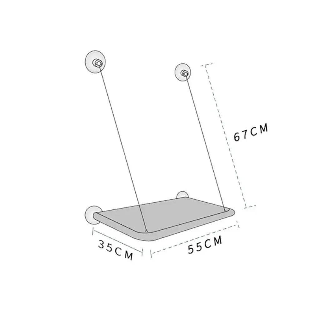 Black hanging cat hammock from TrendyPet's Zone, shown attached near a sunny window, ideal for cats to rest and climb comfortably.