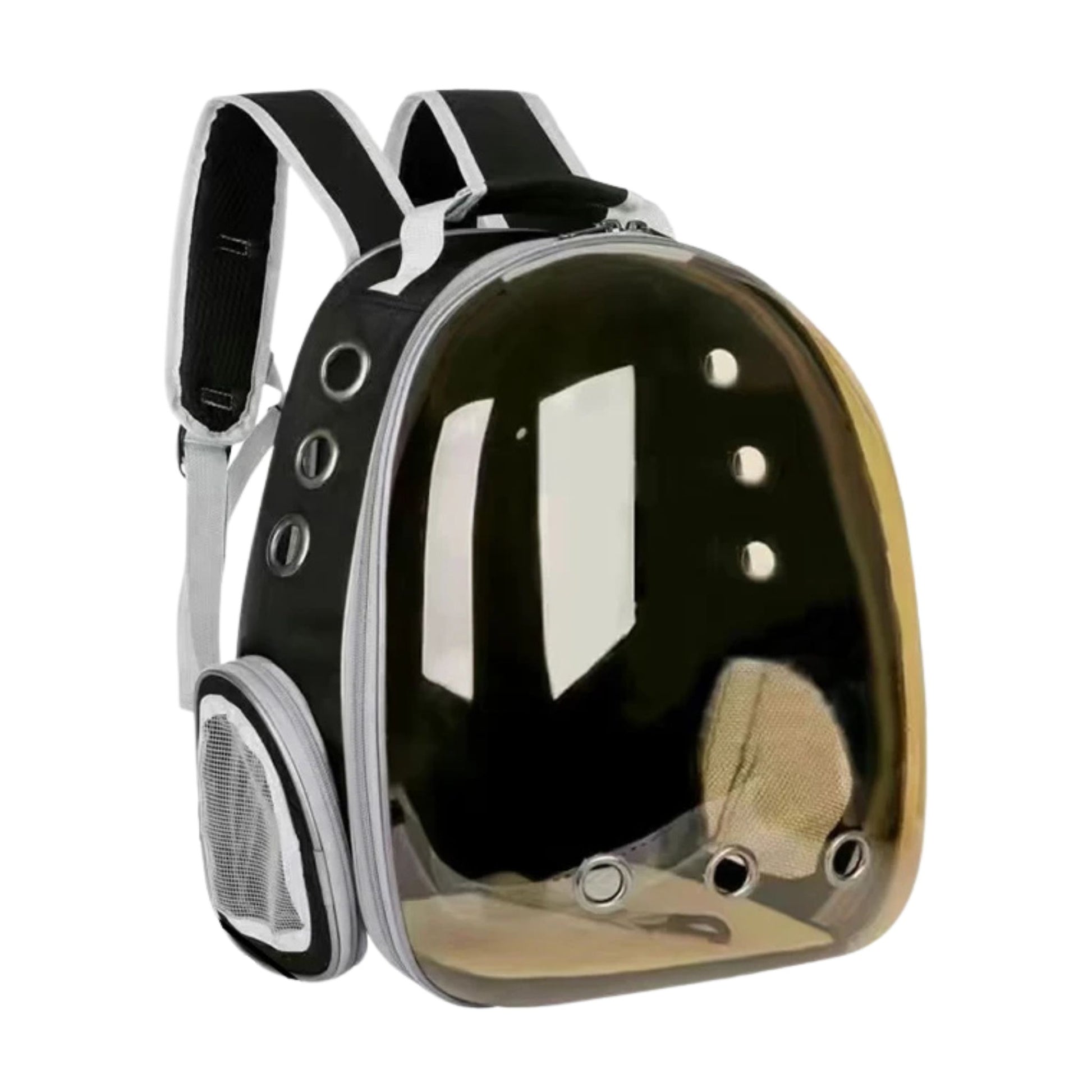 Black Pet Carrier Backpack Transparent Capsule Bubble Backpack TrendyPet's Zone