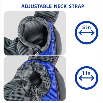 Black TrendyPet's Zone outdoor pet carrier with mesh sides, designed for dogs, puppies, cats, and kittens, featuring a comfortable shoulder sling.