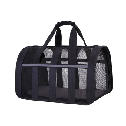 Black Pet Carrying Bag Large Capacity Portable Breathable Shoulder Bag For Outdoor Use Suitable For All Seasons - TrendyPet's Zone