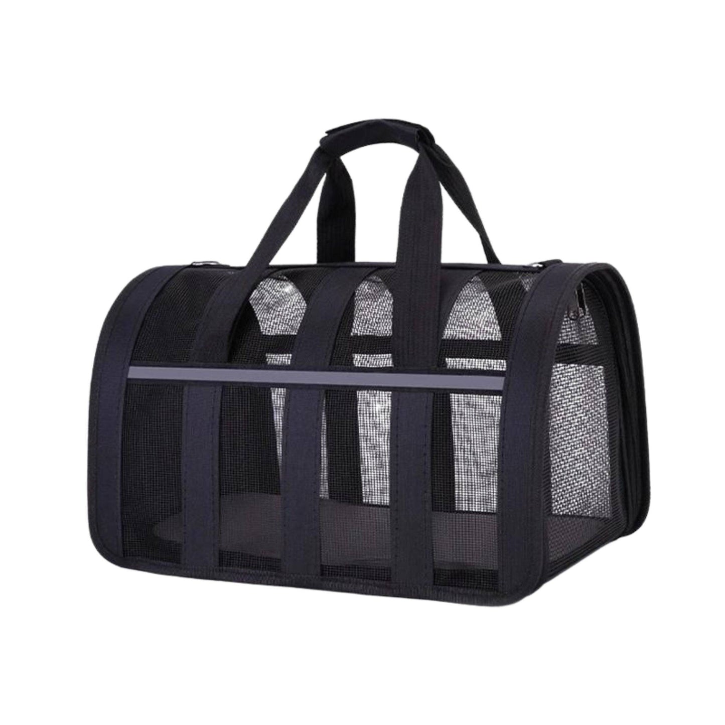 Black Pet Carrying Bag Large Capacity Portable Breathable Shoulder Bag For Outdoor Use Suitable For All Seasons - TrendyPet's Zone
