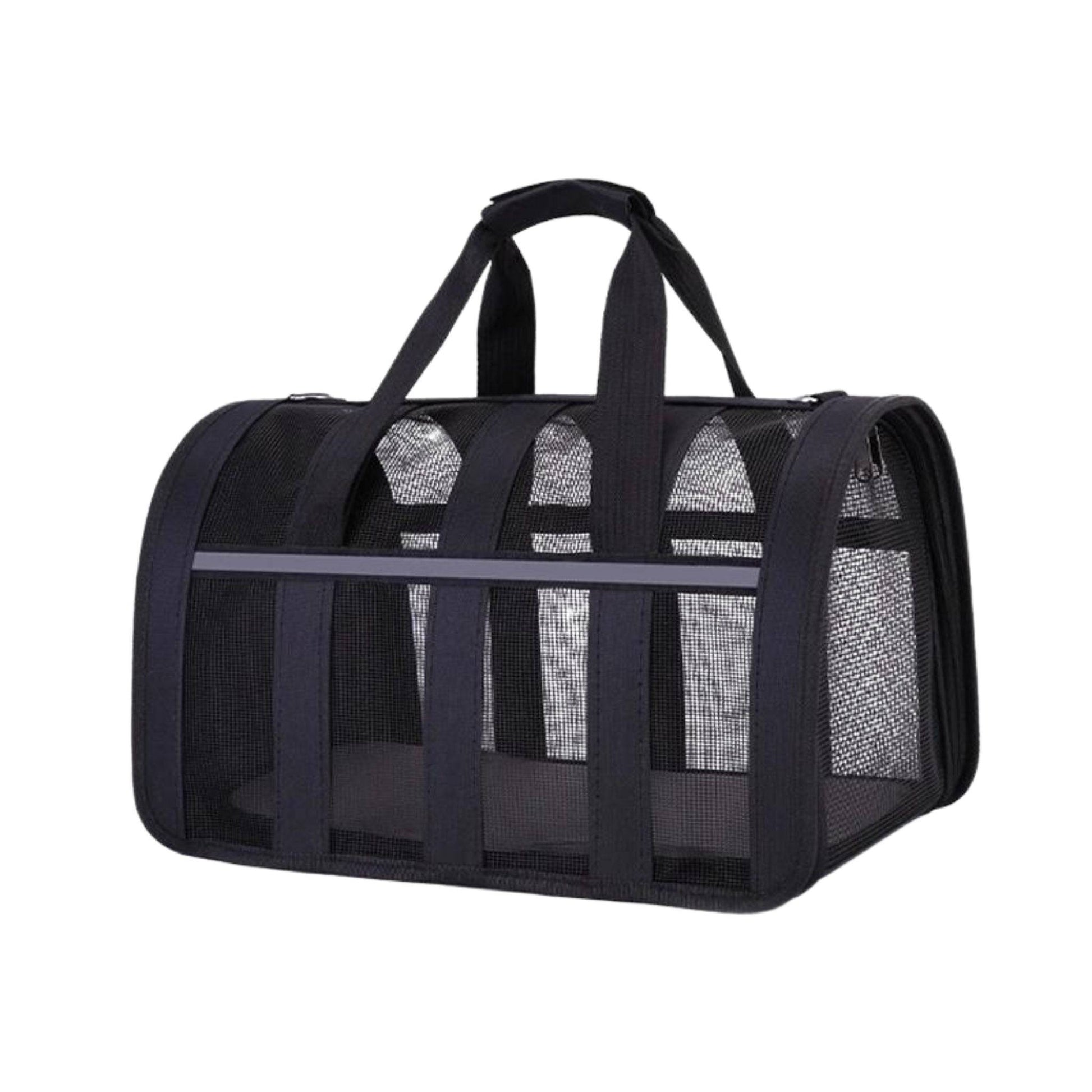 Black Pet Carrying Bag Large Capacity Portable Breathable Shoulder Bag For Outdoor Use Suitable For All Seasons - TrendyPet's Zone