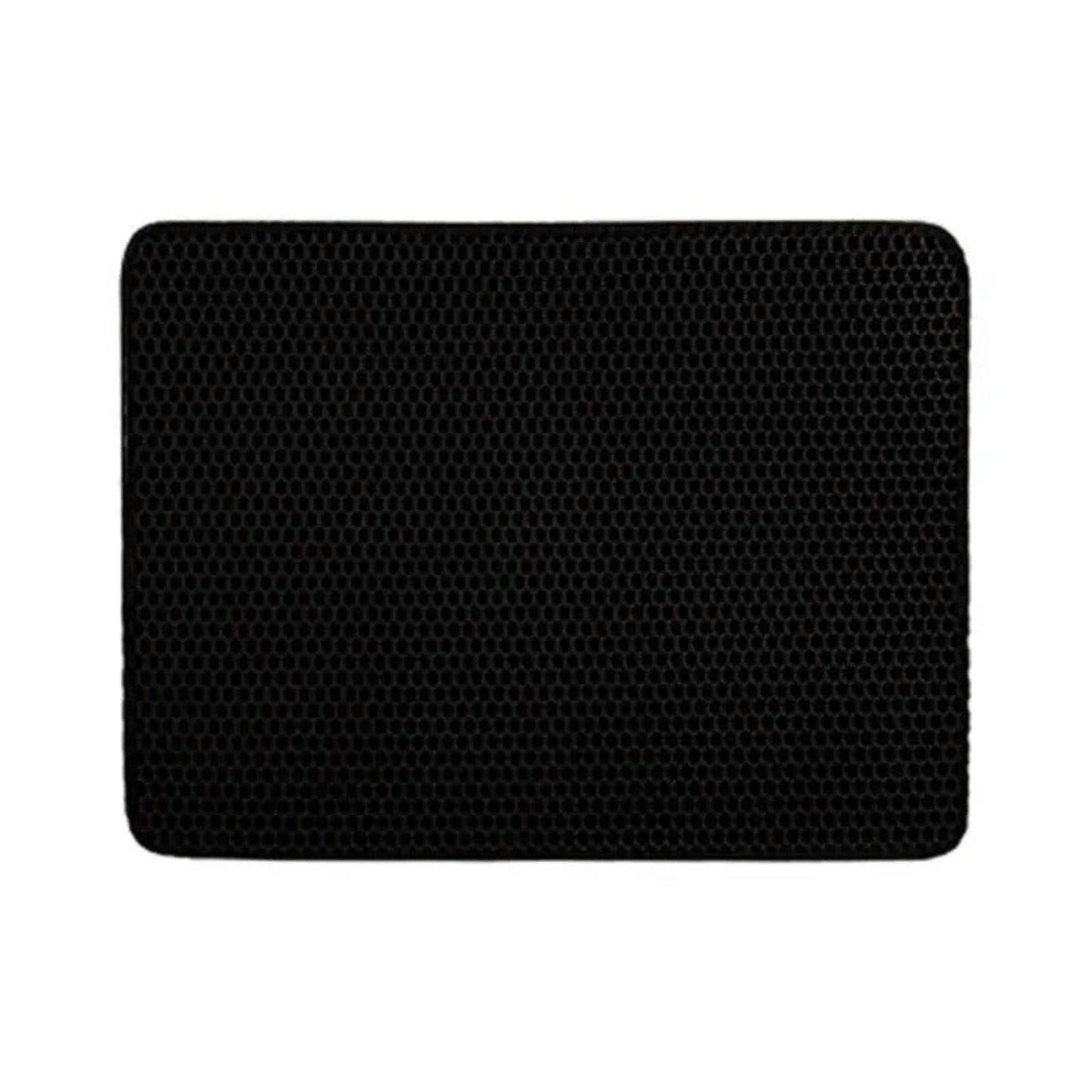 Black Pet Cat Litter Mat Waterproof EVA Double Layer Trapping Kitten Litter Box Mat Clean Pad Products - TrendyPet's Zone