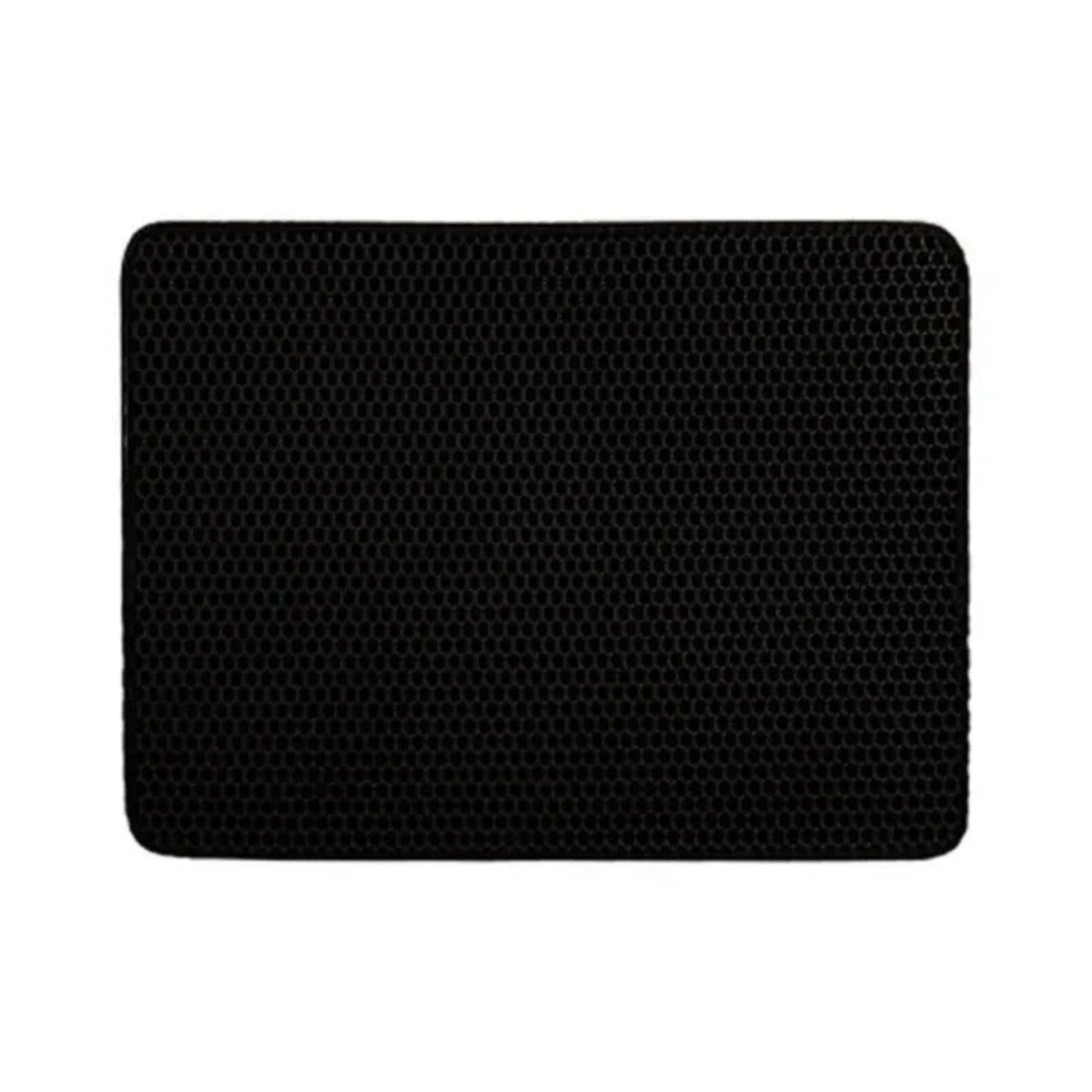 Black Pet Cat Litter Mat Waterproof EVA Double Layer Trapping Kitten Litter Box Mat Clean Pad Products - TrendyPet's Zone
