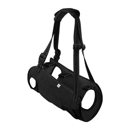 Black TrendyPet's Zone portable dog lift harness with adjustable strap and soft lining for easy lifting and support.