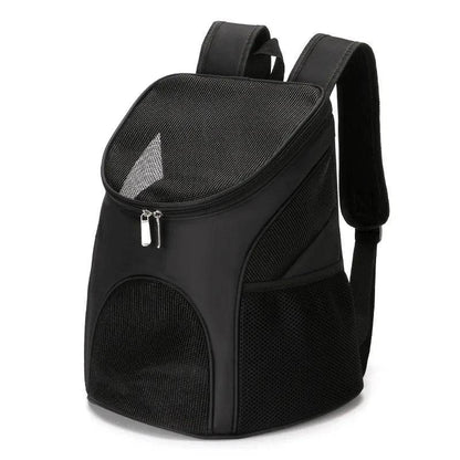 Black Portable Foldable Mesh Pet Carrier Dog Backpack Breathable Bag Dog Cat Large Capacity Outdoor Travel Carrier Double Shoulder Bag TRENDYPET'S ZONE