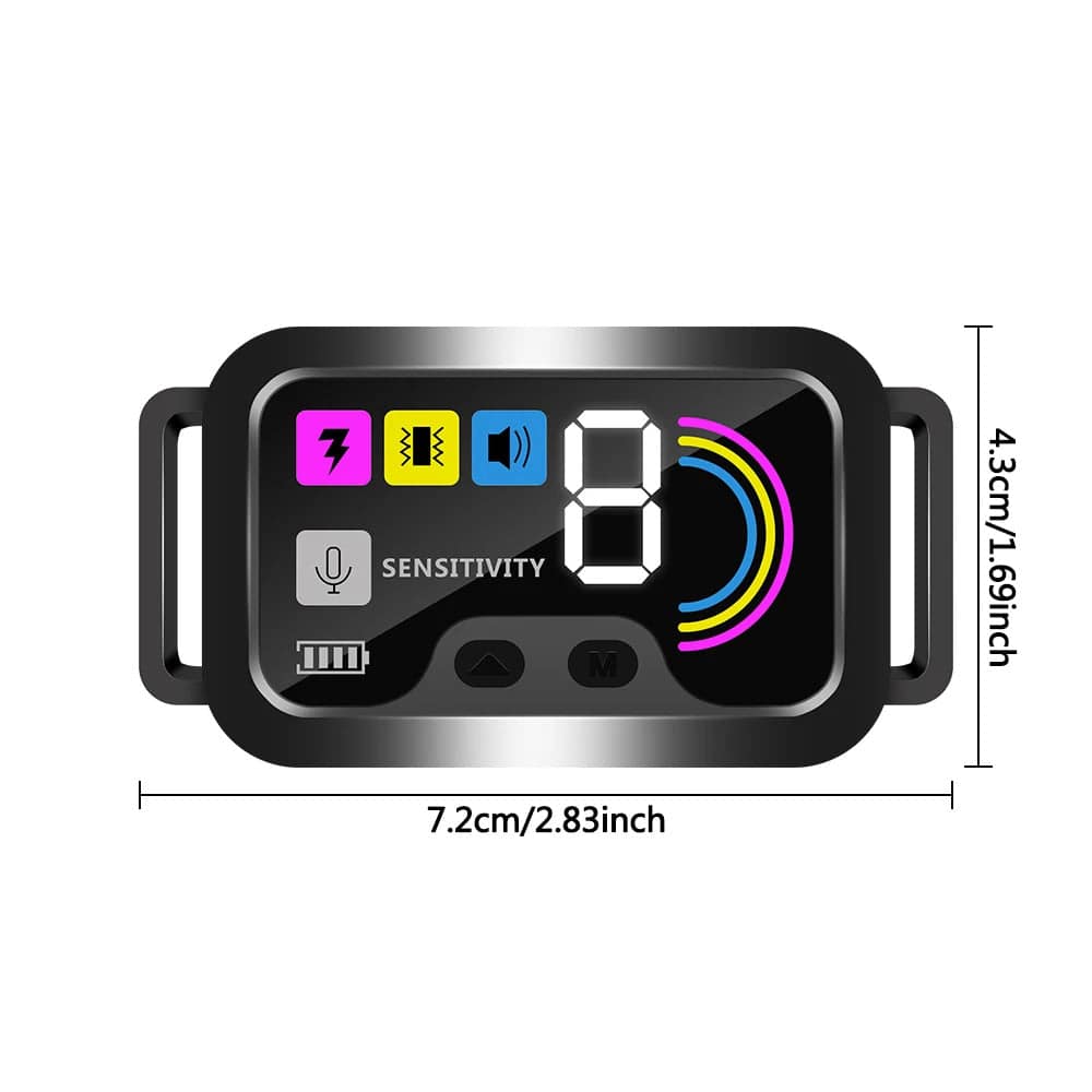 Black Smart Anti Barking Collar for Small Medium Large Breed Dogs Rechargeable Puppy Bark Collar with 4 Training Modes & 8 Adjustable Sensitivity TRENDYPET'S ZONE