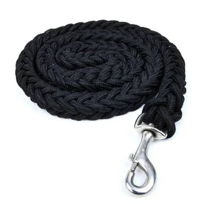 Black Super Strong Coarse Nylon Dog Leash Double Row Adjustable Collar For Medium Large Dogs - TrendyPet's Zone