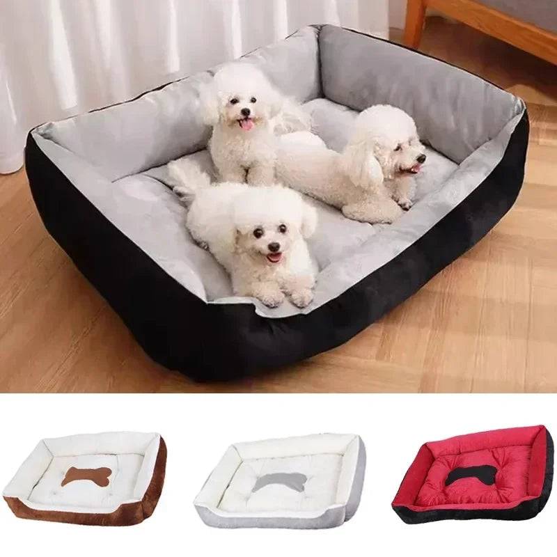 Black Warm Comfortable Dog Sleeping Sofa Bed Soft PP Cotton Nest For Small Medium Large Dogs Pet Puppy Kennel Basket Mat TRENDYPET'S ZONE