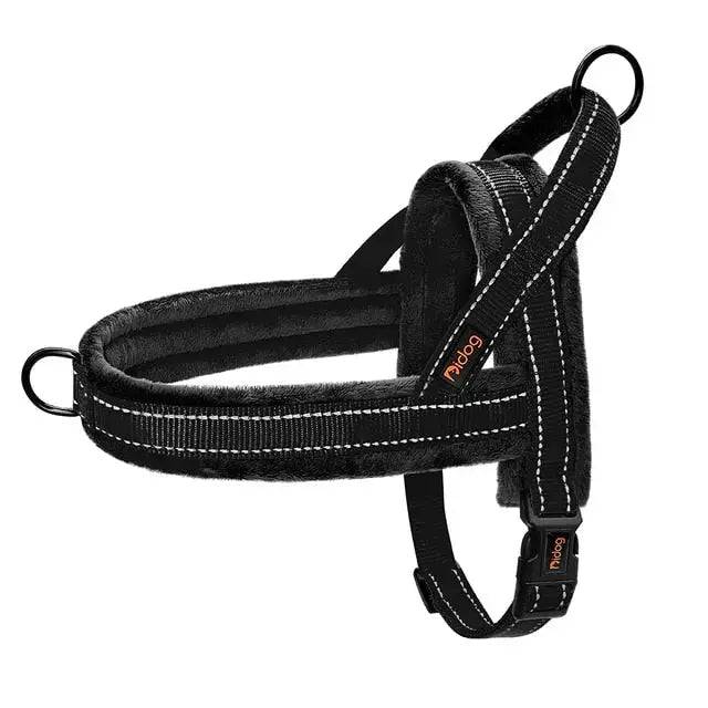 Black Warm Harness Vest Winter Soft Padded Pet Training Adjustable For Small Large Dog Puppy - TrendyPet's Zone