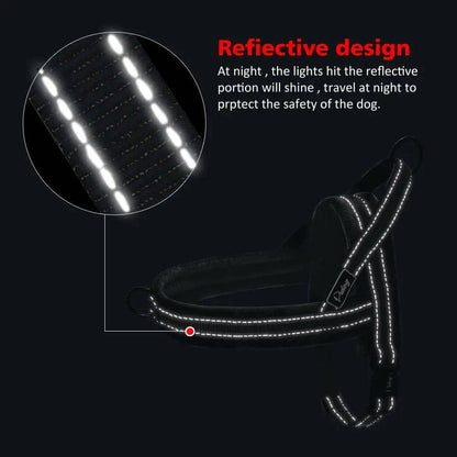 Black Warm Harness Vest Winter Soft Padded Pet Training Adjustable For Small Large Dog Puppy - TrendyPet's Zone