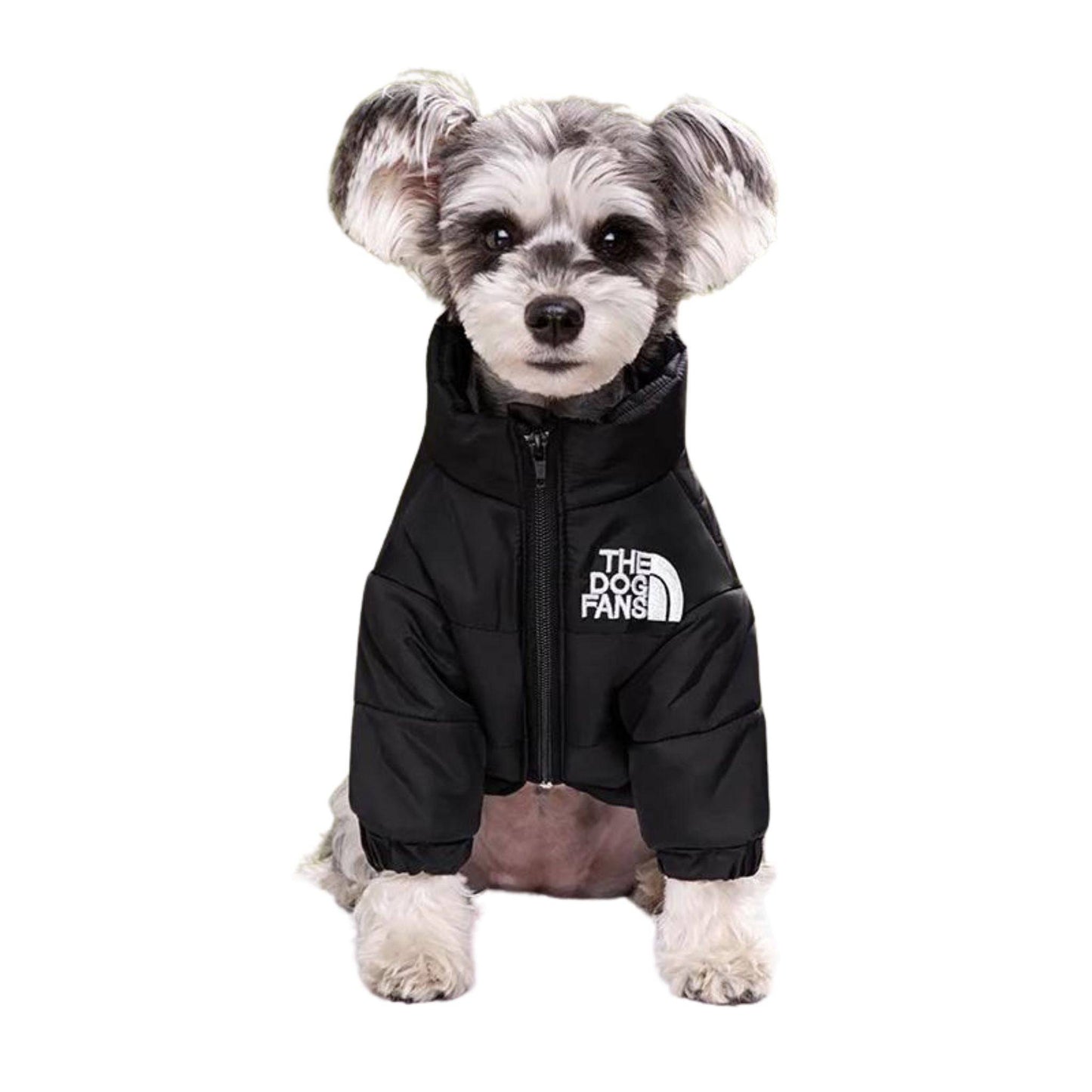 Black Warm Stylish Dog Windproof Snow Cold Weather Coats Jackets for Puppies Small Medium Large Dogs - TrendyPet's Zone
