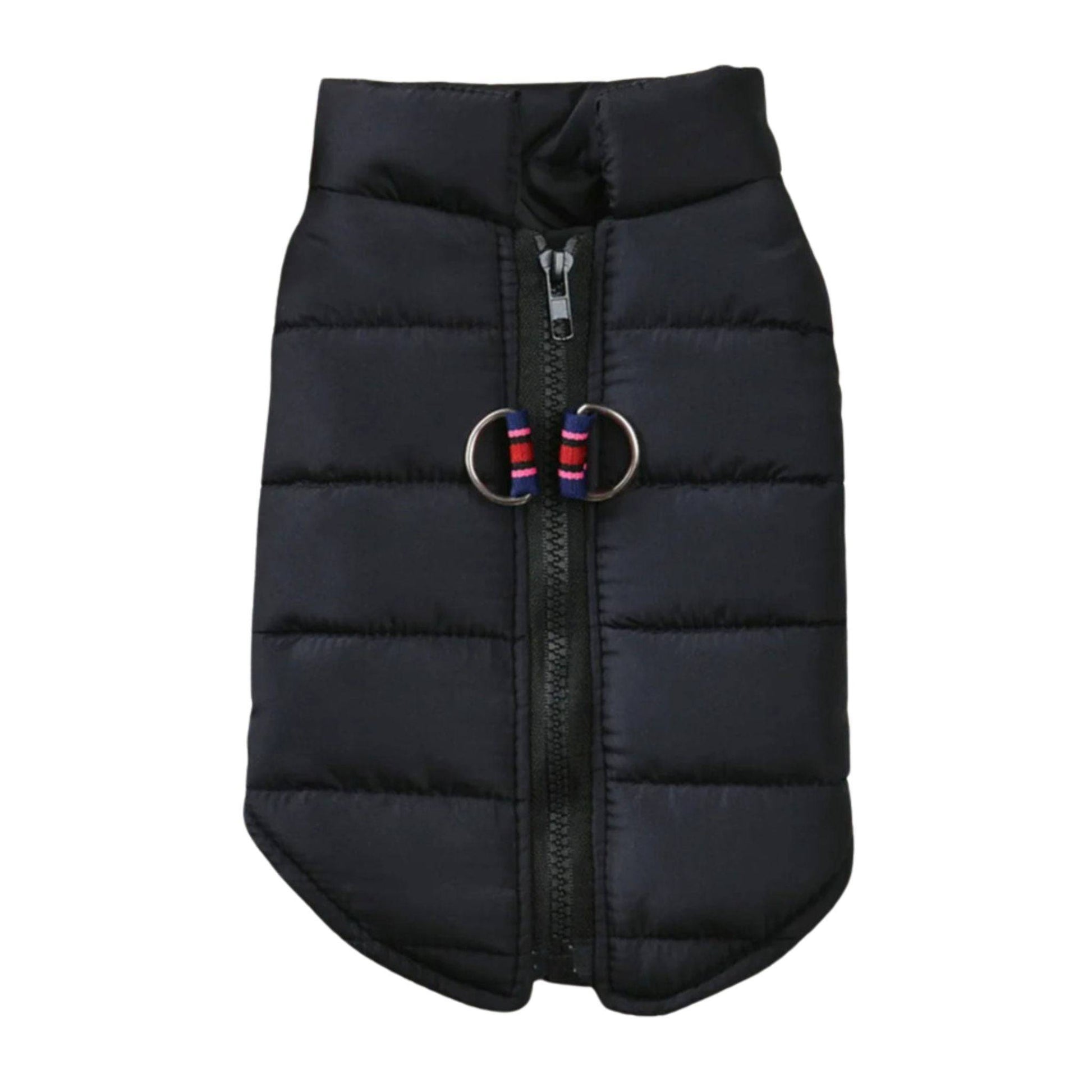 Black Windproof Pet Dog Coat Jacket Winter Warm Padded Vest - TrendyPet's Zone