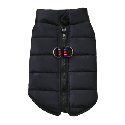 Black Windproof Pet Dog Coat Jacket Winter Warm Padded Vest - TrendyPet's Zone