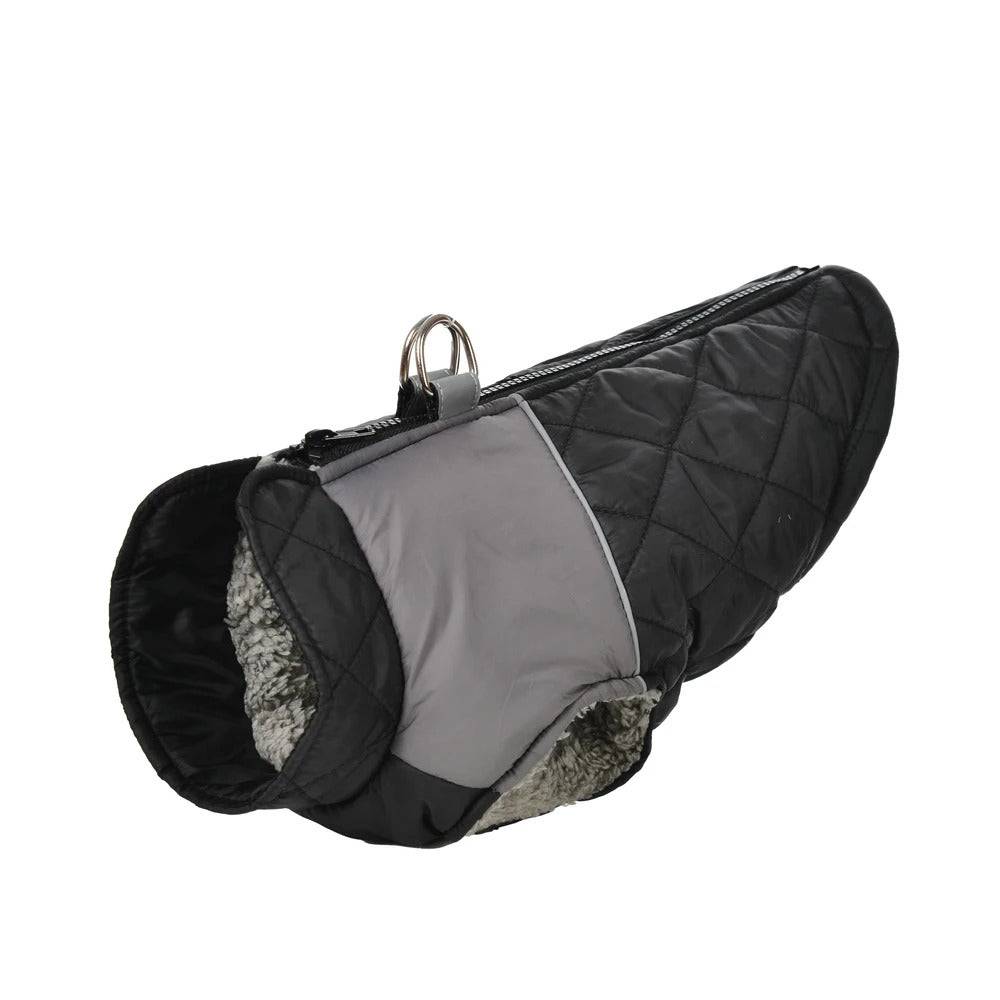Black Windproof Reflective Dog Jacket Coat Vest with D-ring - TrendyPet's Zone