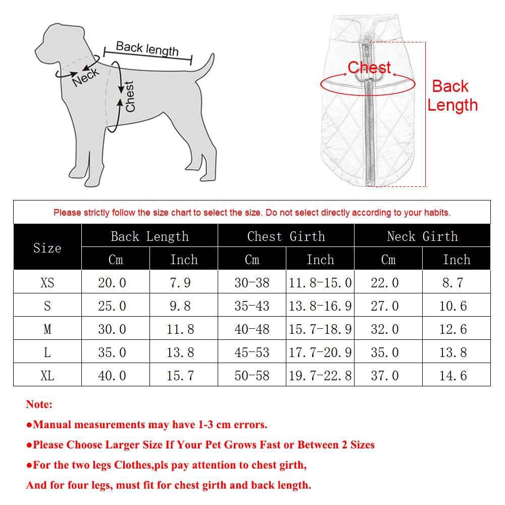 Black Windproof Reflective Dog Jacket Coat Vest with D-ring - TrendyPet's Zone