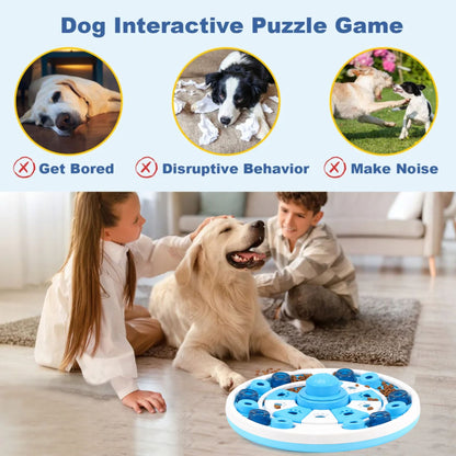 Blue anti-choking puzzle dog food dispenser and training toy by TrendyPet's Zone for engaging, safe feeding and mental stimulation.