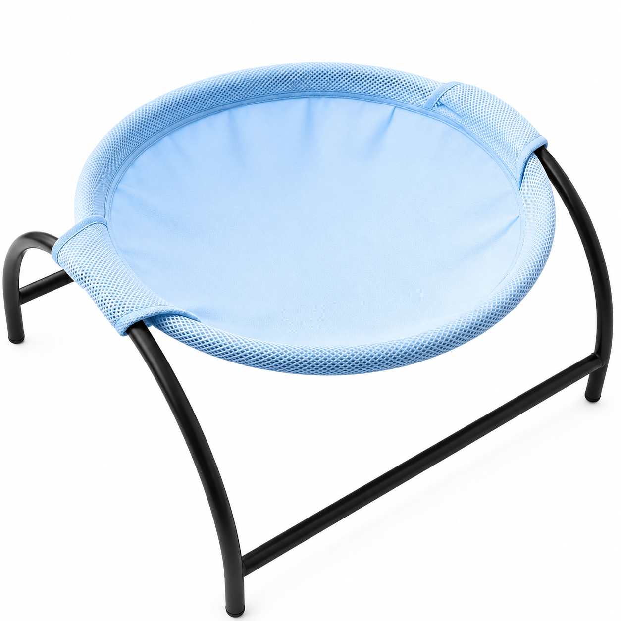Blue TrendyPet's Zone cat bed hammock with breathable fabric, detachable design, and easy assembly for indoor and outdoor use.