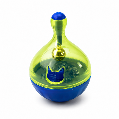 Blue Cat Food Tumbler Toy - Interactive Treat Ball for Cats TrendyPet's Zone