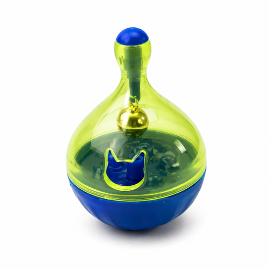 Blue Cat Food Tumbler Toy - Interactive Treat Ball for Cats TrendyPet's Zone