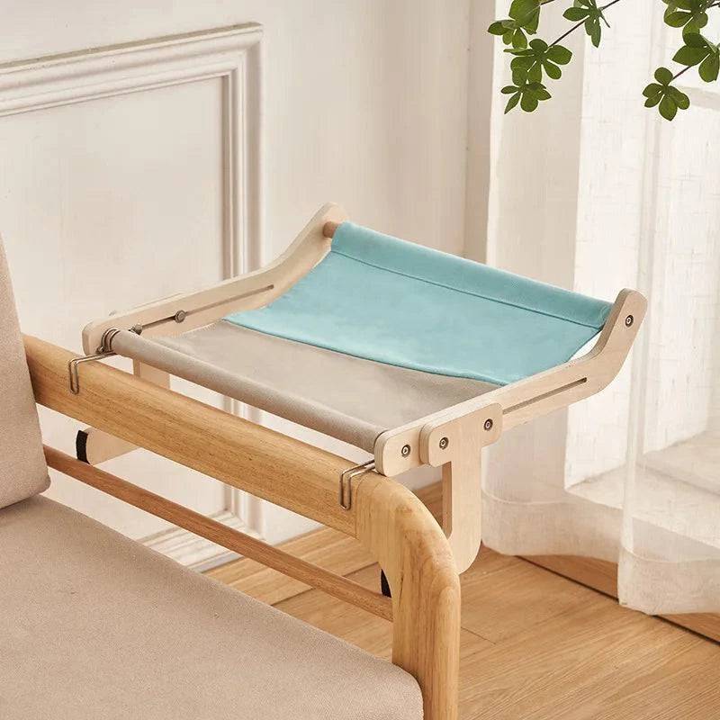 Blue Cat Hammock Hanging Bed Shelf for Cats Perch Wooden Insert Kallax Shelves - TrendyPet's Zone