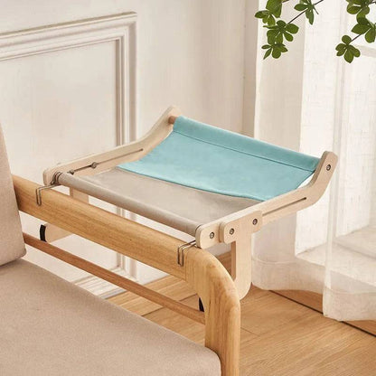 Blue Cat Hammock Hanging Bed Shelf for Cats Perch Wooden Insert Kallax Shelves - TrendyPet's Zone