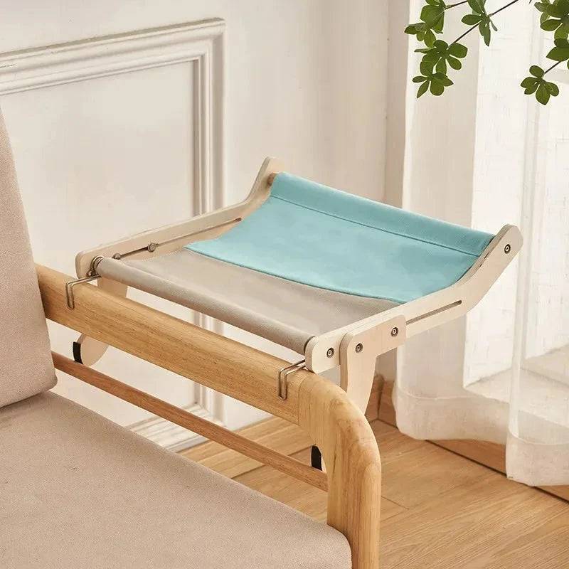 Blue Cat Hammock Hanging Bed Shelf for Cats Perch Wooden Insert Kallax Shelves - TrendyPet's Zone