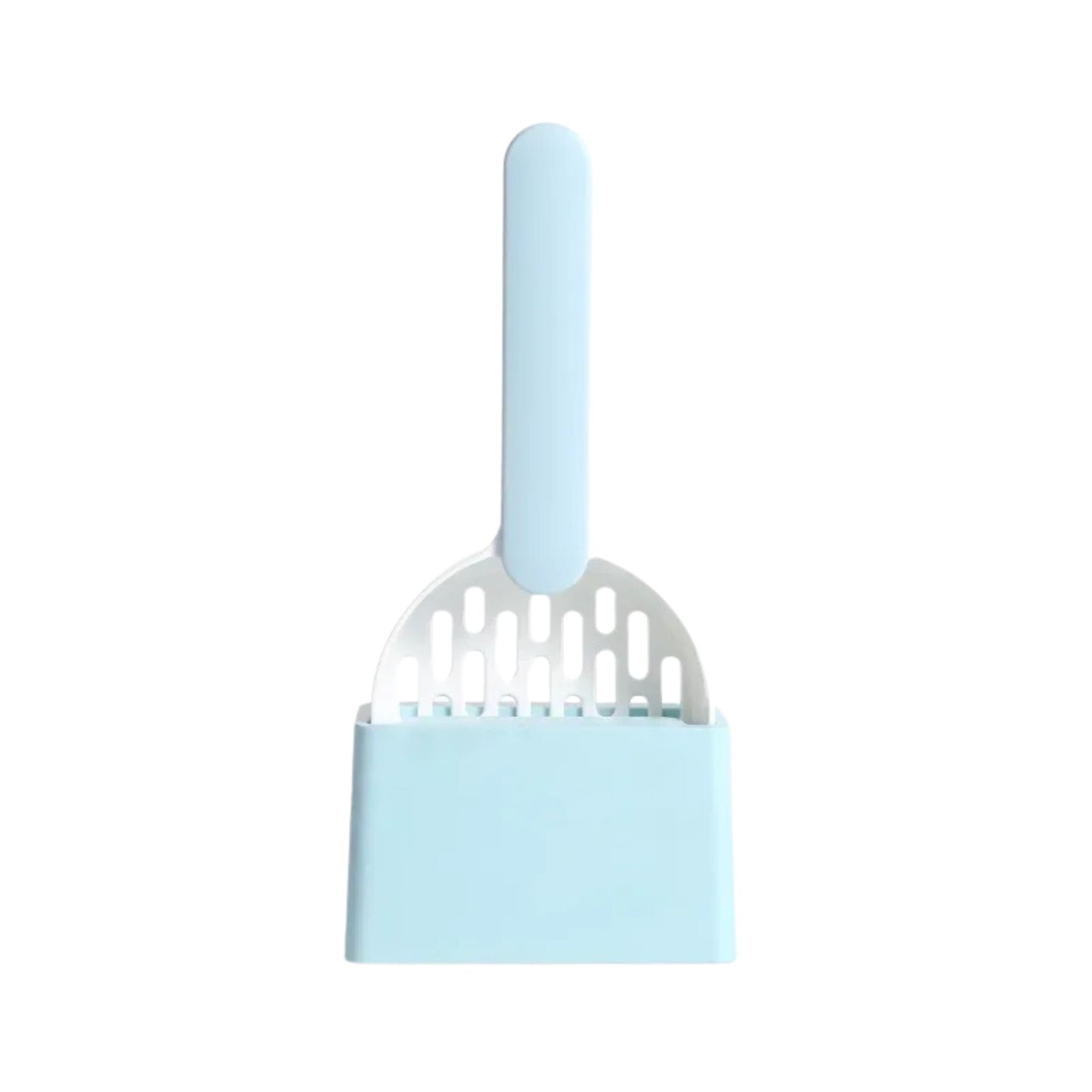 Blue cat litter scoop set with filter and fine hole design for easy cleaning, by TrendyPet's Zone.