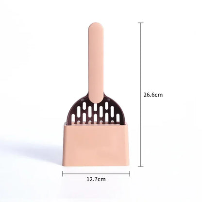 TrendyPet's Zone brown cat litter scoop set with filter and fine hole design for easy cleaning and waste removal.