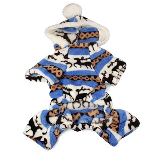 Blue Cozy Christmas Elk Pet Costume Trendy Dog Cat Sweater - TrendyPet's Zone