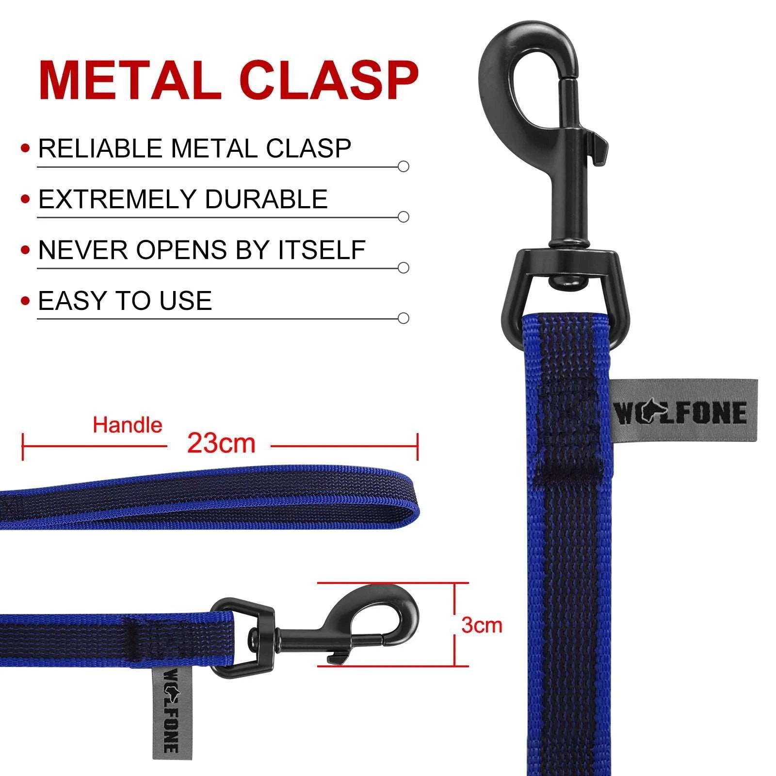 Blue Dog Leash Latex Silk Easy and Convenient Training Big Dual Color - TrendyPet's Zone