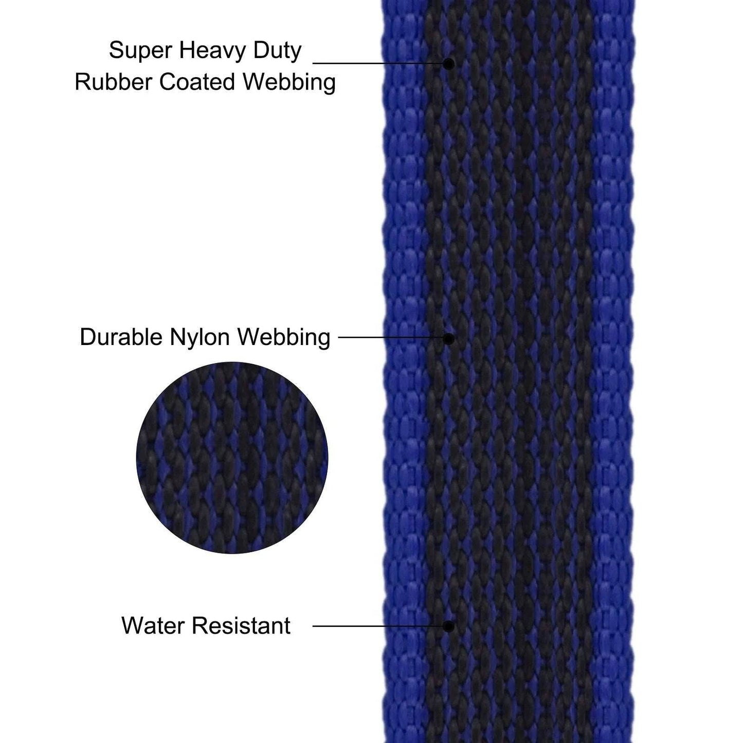 Blue Dog Leash Latex Silk Easy and Convenient Training Big Dual Color - TrendyPet's Zone