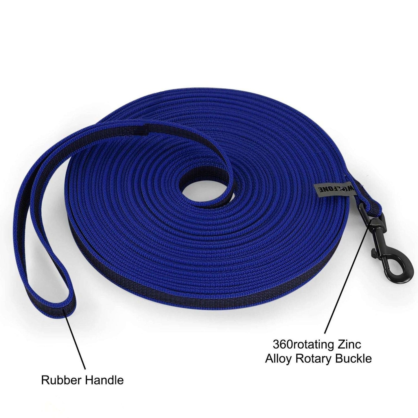 Blue Dog Leash Latex Silk Easy and Convenient Training Big Dual Color - TrendyPet's Zone