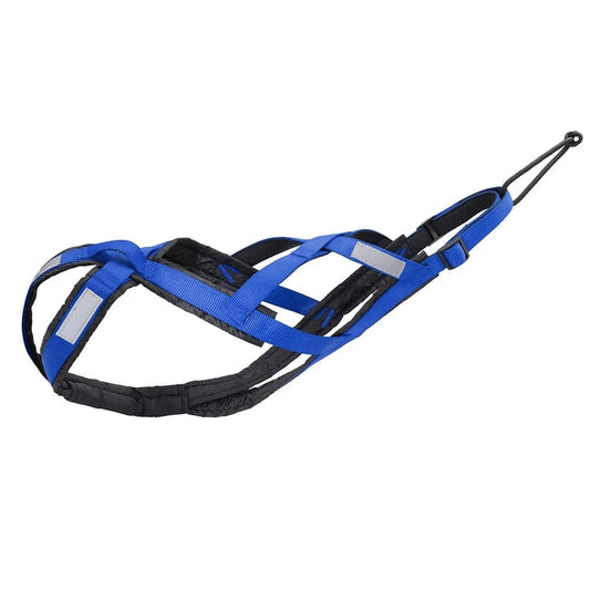Blue Dog Sledding Harness Reflective Pet Skijoring Harness Waterproof Big Large Dogs Weight Pulling Vest For Pet Training - TrendyPet's Zone