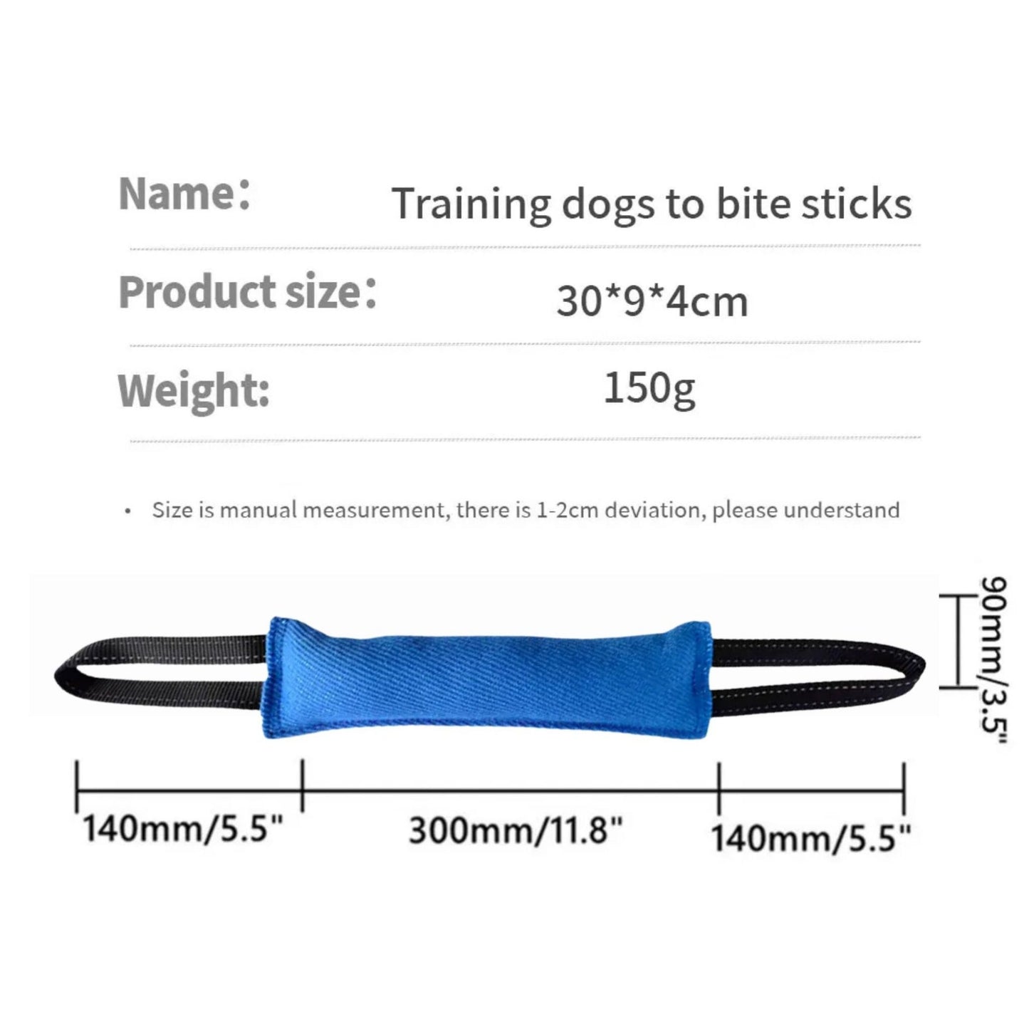 Blue durable dog tug toy pillow by TrendyPet's Zone designed for interactive training and play with dogs.