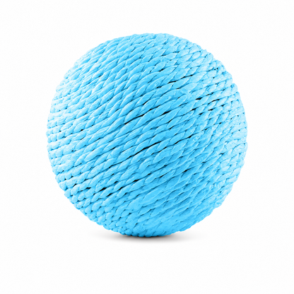Blue 10cm sisal cat scratching ball from TrendyPet's Zone, designed for kittens to scratch, play, and keep active.