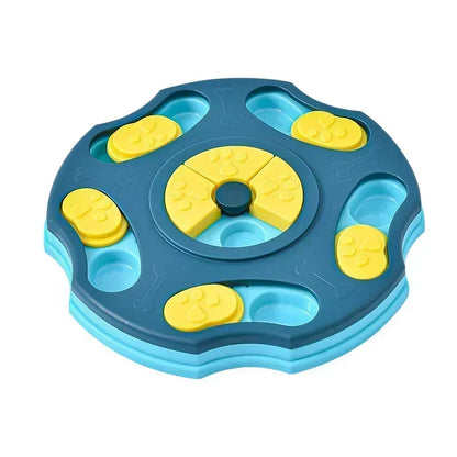 Blue interactive dog puzzle toy and slow feeder from TrendyPet's Zone designed to boost dog IQ and provide mental stimulation