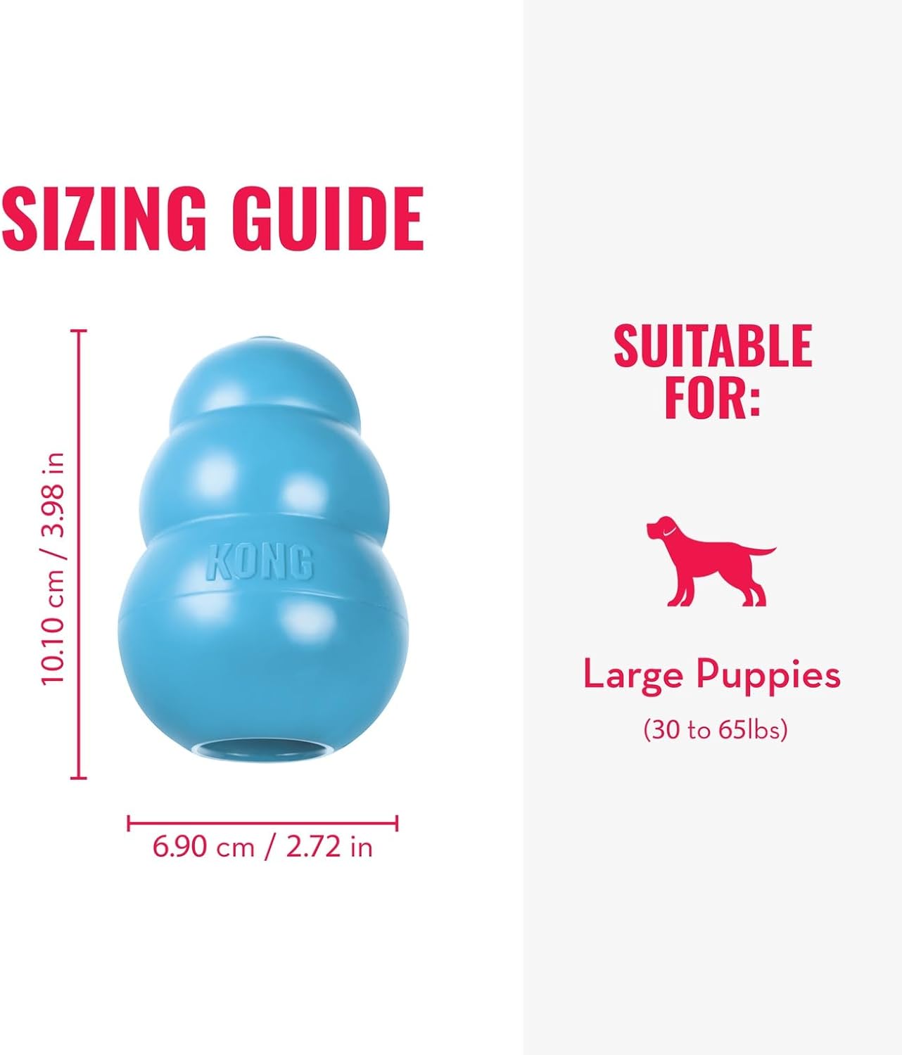 Blue KONG Puppy Natural Teething Rubber Chew Toy TrendyPet's Zone