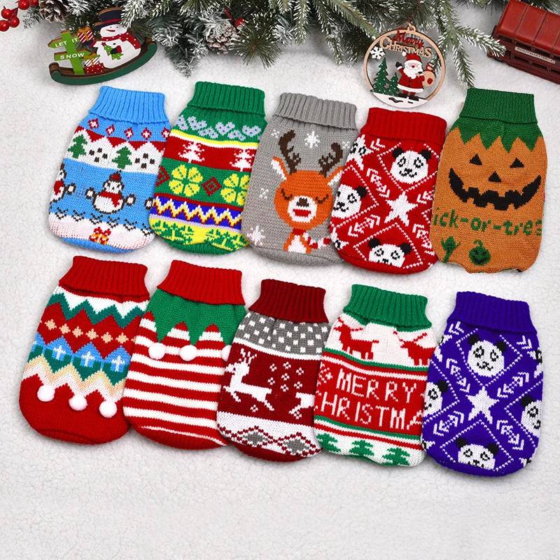 Blue Panda Warm Knitted Pet Dogs Cats Sweater Winter Clothes - TrendyPet's Zone