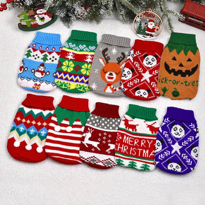 Blue Panda Warm Knitted Pet Dogs Cats Sweater Winter Clothes - TrendyPet's Zone