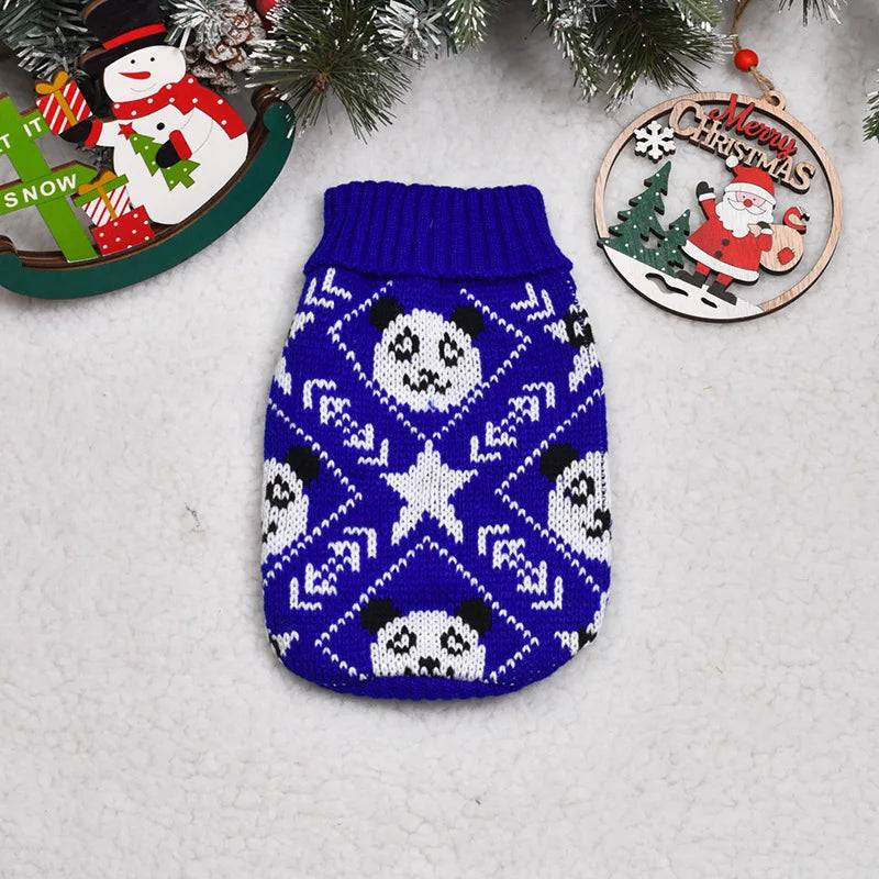 Blue Panda Warm Knitted Pet Dogs Cats Sweater Winter Clothes - TrendyPet's Zone