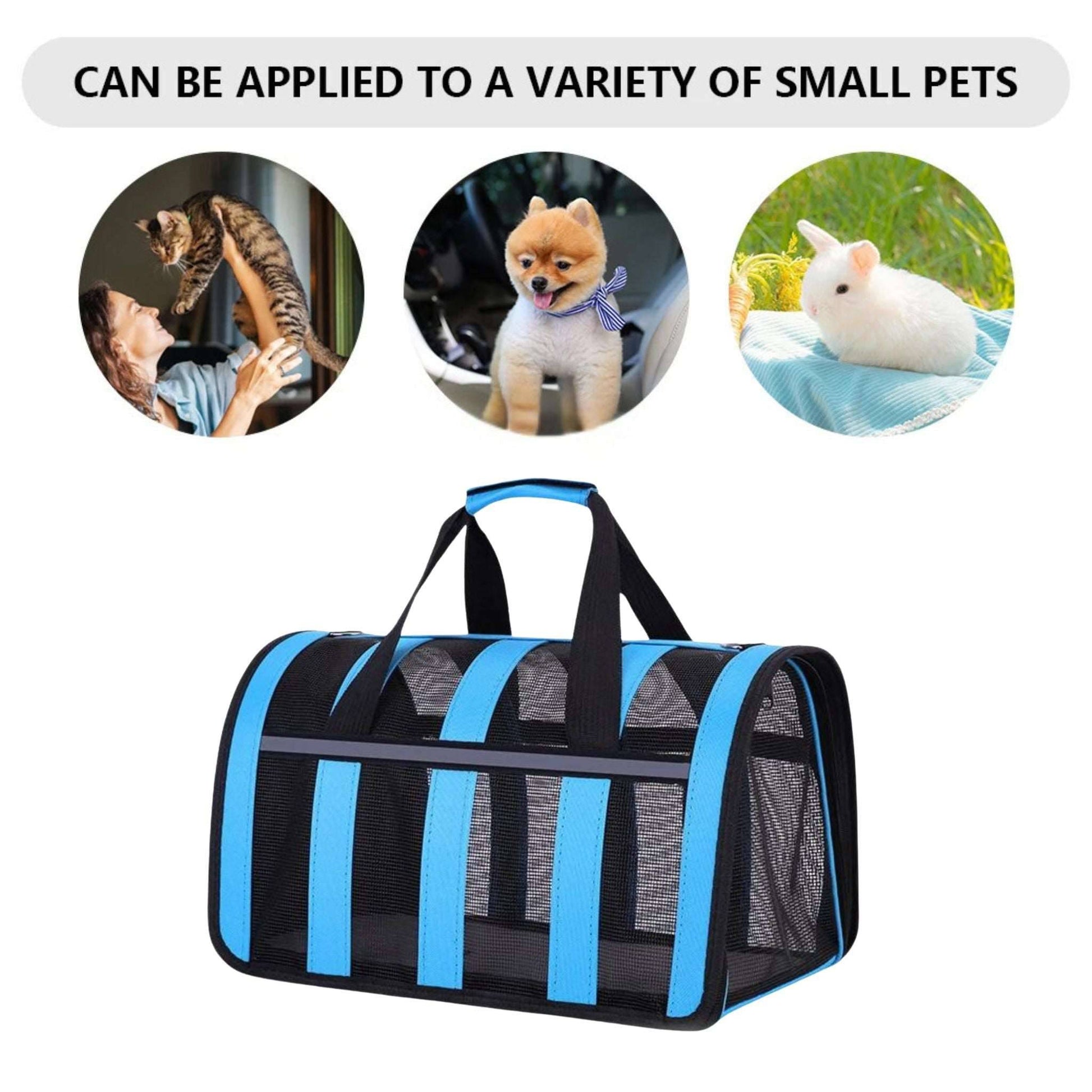 Blue Pet Carrying Bag Large Capacity Portable Breathable Shoulder Bag For Outdoor Use Suitable For All Seasons - TrendyPet's Zone