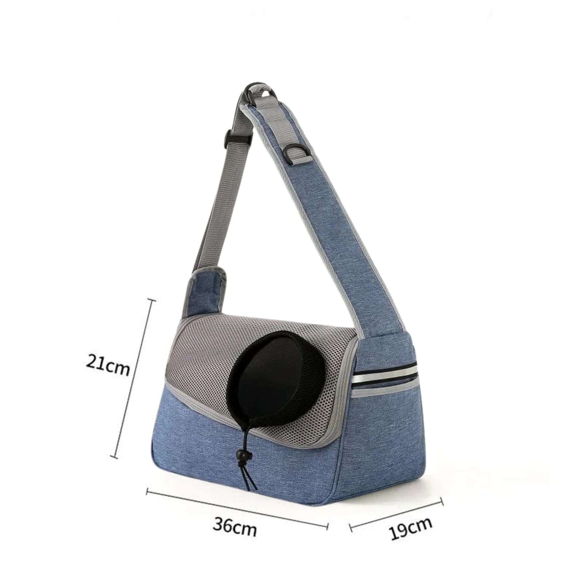 Blue Portable Bag Pet Crossbody Bag Dog Cat One Shoulder Carrier Breathable Mesh Puppy Kitten Handbag TRENDYPET'S ZONE
