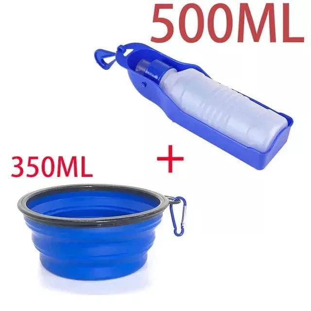 Blue Portable Pet Travel Water Bowl Bottle Feeder Drinking Fountain TRENDYPET'S ZONE
