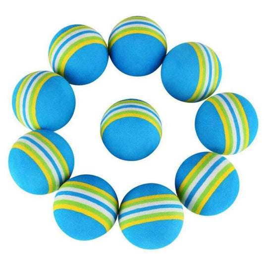 Blue Rainbow Cat Toy Balls Soft Foam Interactive Indoor Kittens Favorite Chase Quiet Play Sponge Ball - TrendyPet's Zone